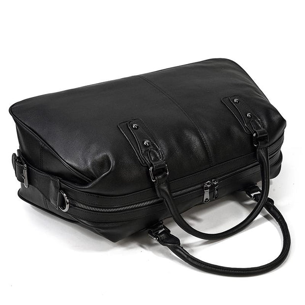 Black Leather Holdall | AALBORG