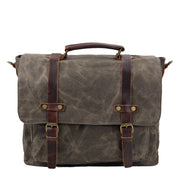 Canvas and Leather Messenger Bag | BRUGES