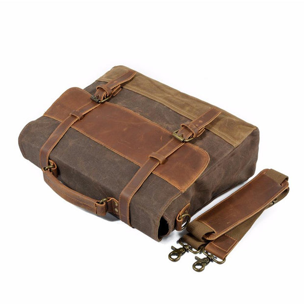 Waxed Canvas Messenger Bag | MOKALO